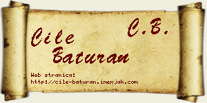 Ćile Baturan vizit kartica